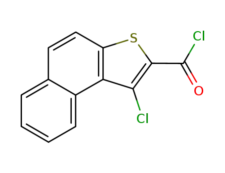 Molecular Structure of 85992-25-2 (1-CHLORONAPHTHO[2,1-B]THIOPHENE-2-CARBONYL CHLORIDE)