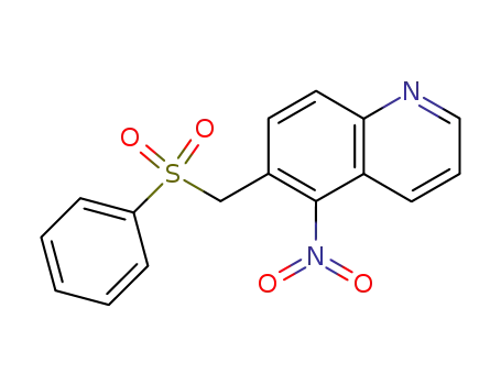 Quinoline, 5-nitro-6-[(phenylsulfonyl)methyl]-