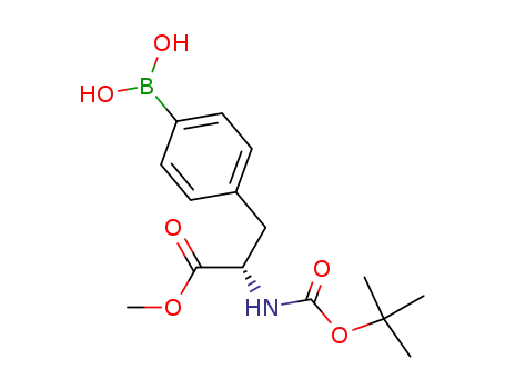 Molecular Structure of 224824-22-0 ((S)-(4-(2-((tert-Butoxycarbonyl)aMino)-3-Methoxy-3-oxopropyl)phenyl)boronic acid)