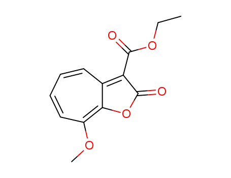 Molecular Structure of 1025-12-3 (2H-Cyclohepta[b]furan-3-carboxylic acid, 8-methoxy-2-oxo-, ethyl ester)