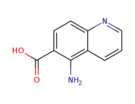 Molecular Structure of 181283-83-0 (6-Quinolinecarboxylicacid,5-amino-(9CI))