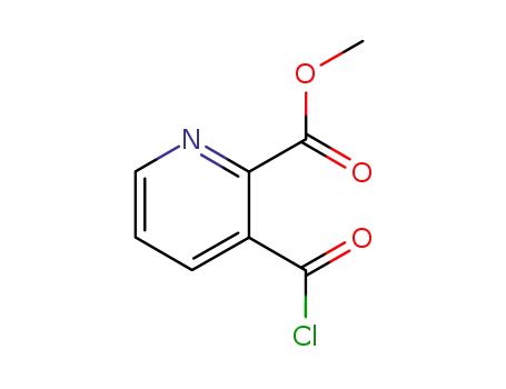 Molecular Structure of 81335-71-9 (2-Pyridinecarboxylic acid, 3-(chlorocarbonyl)-, methyl ester (9CI))