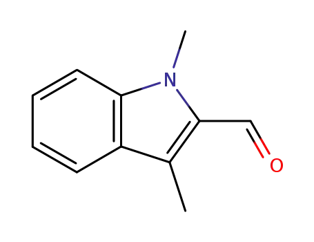 Molecular Structure of 1971-44-4 (1,3-DIMETHYL-1H-INDOLE-2-CARBALDEHYDE)