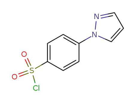 Molecular Structure of 18336-39-5 (4-(1H-PYRAZOL-1-YL)BENZENESULFONYL CHLORIDE)