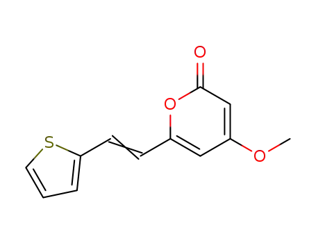 Molecular Structure of 60427-80-7 (4-methoxy-6-[2-(thiophen-2-yl)ethenyl]-2H-pyran-2-one)