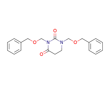 Molecular Structure of 75500-05-9 (2,4(1H,3H)-Pyrimidinedione, dihydro-1,3-bis[(phenylmethoxy)methyl]-)