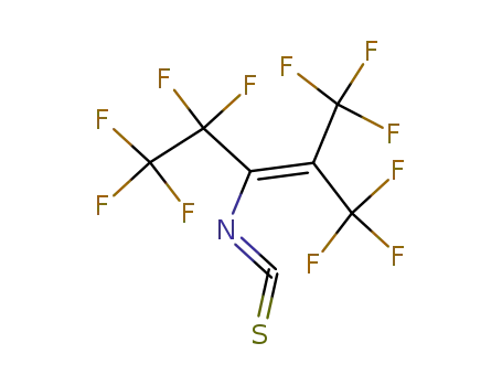 Molecular Structure of 133586-43-3 (PERFLUORO-(2-METHYL-3-ISOTHIOCYANATO)PENT-2-ENE)