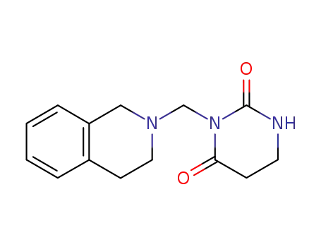 Molecular Structure of 89003-40-7 (3-(3,4-dihydroisoquinolin-2(1H)-ylmethyl)dihydropyrimidine-2,4(1H,3H)-dione)