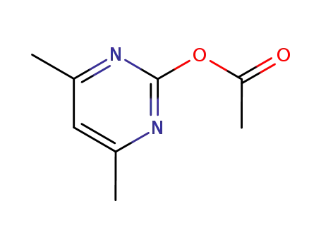 Molecular Structure of 93524-93-7 (Acetic acid 4,6-dimethyl-pyrimidin-2-yl ester)