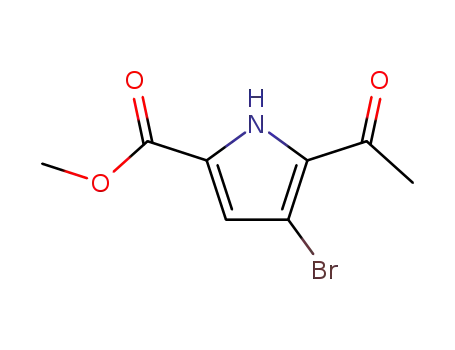 Molecular Structure of 157425-54-2 (Methyl 5-acetyl-4-bromo-1H-pyrrole-2-carboxylate)