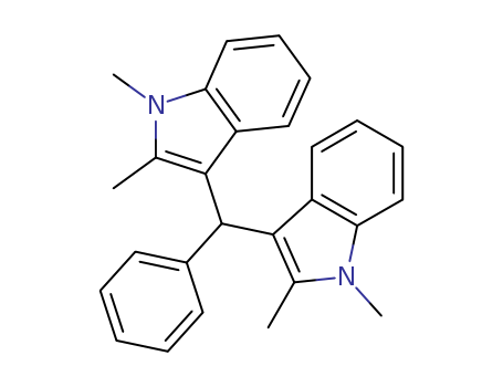 Molecular Structure of 17371-60-7 (1H-Indole, 3,3'-(phenylmethylene)bis[1,2-dimethyl-)