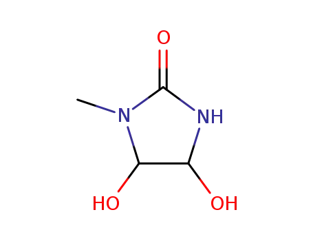 Molecular Structure of 22322-62-9 (2-Imidazolidinone, 4,5-dihydroxy-1-methyl-)