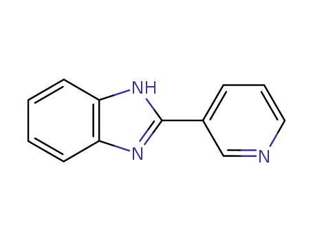 Molecular Structure of 1137-67-3 (2-(3-PYRIDYL)-1H-BENZIMIDAZOLE  97)