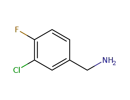 Molecular Structure of 72235-56-4 (3-Chloro-4-fluorobenzylamine)
