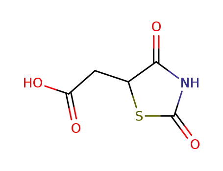 Molecular Structure of 875-97-8 (2-[(5S)-2,4-dioxothiazolidin-5-yl]acetate)