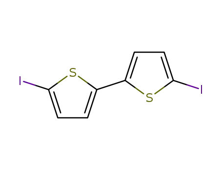 Molecular Structure of 3339-80-8 (5,5'-Diiodo-2,2'-bithiophene)