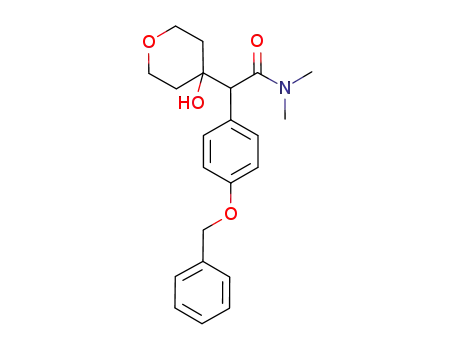 Molecular Structure of 919475-16-4 (2H-Pyran-4-acetamide,
tetrahydro-4-hydroxy-N,N-dimethyl-a-[4-(phenylmethoxy)phenyl]-)