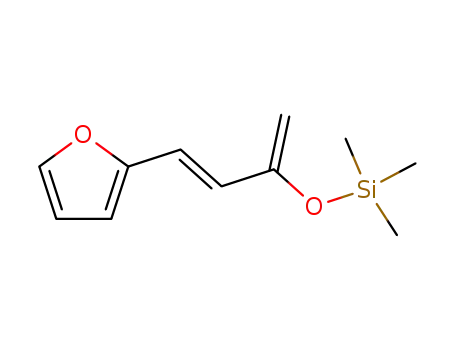 Molecular Structure of 73400-26-7 (Silane, [[3-(2-furanyl)-1-methylene-2-propenyl]oxy]trimethyl-)