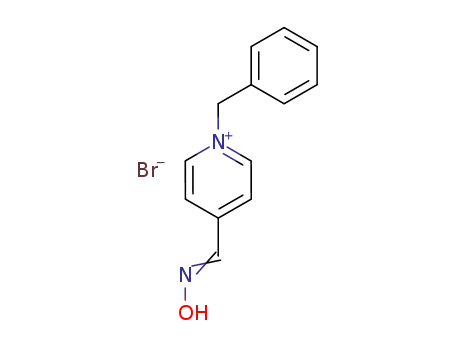 Molecular Structure of 78282-65-2 (Pyridinium, 4-[(hydroxyimino)methyl]-1-(phenylmethyl)-, bromide)