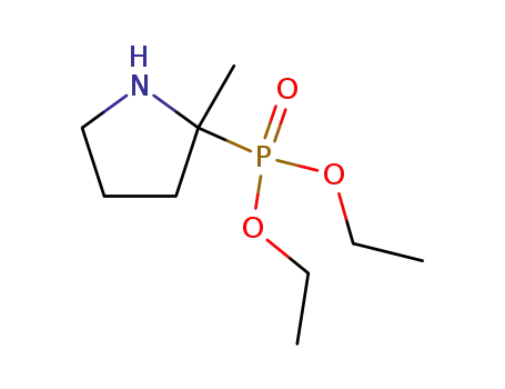 Molecular Structure of 157230-68-7 (DIETHYL (2-METHYLPYRROLIDIN-2-YL)PHOSPHATE)