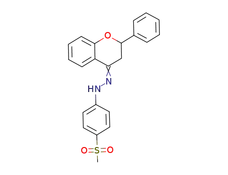 4H-1-Benzopyran-4-one, 2,3-dihydro-2-phenyl-,
[4-(methylsulfonyl)phenyl]hydrazone