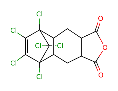 Molecular Structure of 1782-06-5 (5,6,7,8,10,10-hexachloro-3a,4,4a,5,8,8a,9,9a-octahydro-5,8-methanonaphtho[2,3-c]furan-1,3-dione)