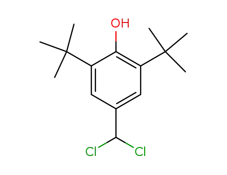 Molecular Structure of 19382-02-6 (Phenol, 4-(dichloromethyl)-2,6-bis(1,1-dimethylethyl)-)