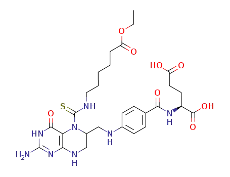 L-Glutamic acid,
N-[4-[[[2-amino-5-[[(6-ethoxy-6-oxohexyl)amino]thioxomethyl]-1,4,5,6,7,
8-hexahydro-4-oxo-6-pteridinyl]methyl]amino]benzoyl]-