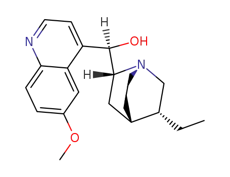 Molecular Structure of 14645-32-0 (Cinchonan-9-ol,10,11-dihydro-6'-methoxy-, (9R)- (9CI))