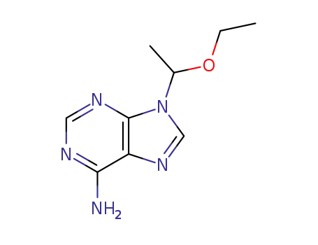 Molecular Structure of 29767-70-2 (9H-Purin-6-amine, 9-(1-ethoxyethyl)-)