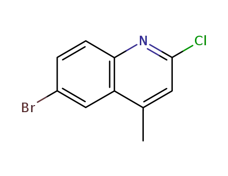 Molecular Structure of 3913-19-7 (6-BROMO-2-CHLORO-4-METHYLQUINOLINE)