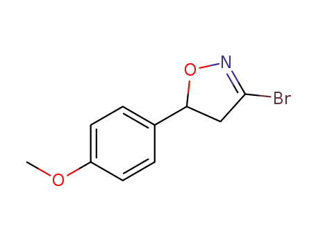 Molecular Structure of 1120215-02-2 (3-BroMo-5-(4-Methoxyphenyl)-4,5-dihydro-isoxazole)