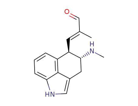 Molecular Structure of 25800-42-4 (2-Propenal,2-methyl-3-[(4R,5R)-1,3,4,5-tetrahydro-4-(methylamino)benz[cd]indol-5-yl]-,(2E)-)