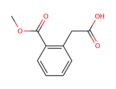 Molecular Structure of 14736-49-3 (2-[2-(Methoxycarbonyl)phenyl]acetic acid)