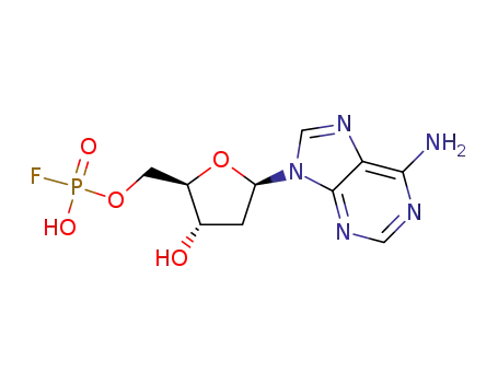 Molecular Structure of 143415-97-8 (Adenosine, 2'-deoxy-, 5'-(hydrogen phosphorofluoridate))