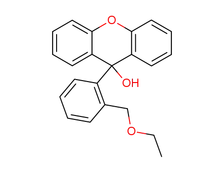 Molecular Structure of 6315-83-9 (9-[2-(ethoxymethyl)phenyl]-9H-xanthen-9-ol)