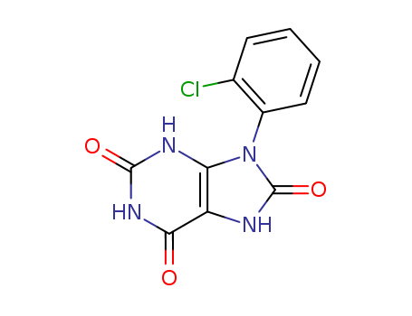 1H-Purine-2,6,8(3H)-trione,9-(2-chlorophenyl)-7,9-dihydro- cas  5444-40-6