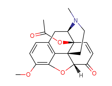 Molecular Structure of 978-76-7 (3-Methoxy-14-acetoxy-17-methyl-4,5α-epoxy-7,8-didehydromorphinan-6-one)