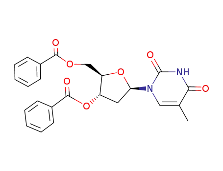 Molecular Structure of 35898-30-7 (3',5'-DI-O-BENZOYLTHYMIDINE)