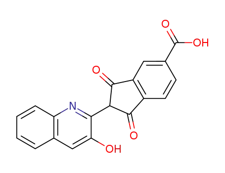 1H-Indene-5-carboxylic acid, 2,3-dihydro-2-(3-hydroxy-2-quinolinyl)-1,3-dioxo-