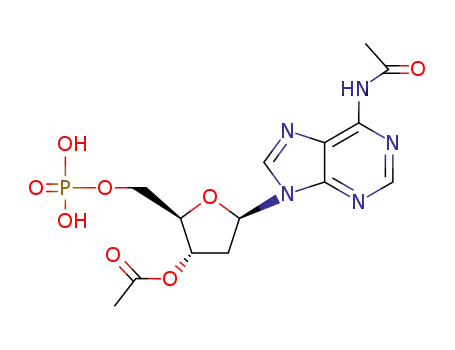 Molecular Structure of 51246-81-2 (5'-Adenylic acid, N-acetyl-2'-deoxy-, 3'-acetate)