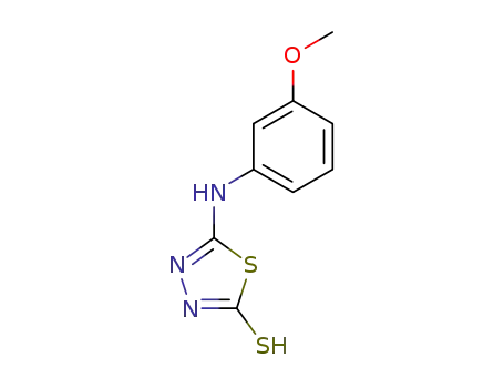 Molecular Structure of 68161-58-0 (5-[(3-METHOXYPHENYL)AMINO]-1,3,4-THIADIAZOLE-2-THIOL)