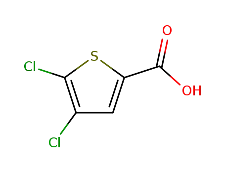 Molecular Structure of 31166-29-7 (4,5-Dichlorothiophene-2-carboxylic acid)