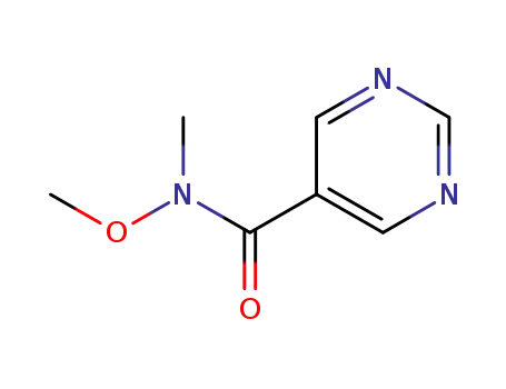 Molecular Structure of 823189-68-0 (5-Pyrimidinecarboxamide, N-methoxy-N-methyl-)