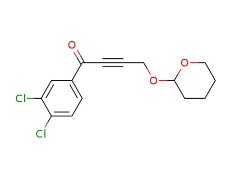 Molecular Structure of 648869-67-4 (2-Butyn-1-one, 1-(3,4-dichlorophenyl)-4-[(tetrahydro-2H-pyran-2-yl)oxy]-)