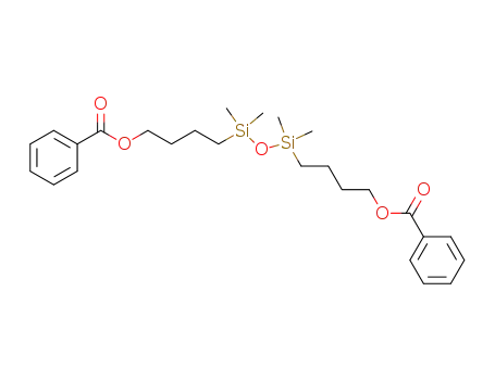 Molecular Structure of 70761-41-0 (1-Butanol, 4,4'-(1,1,3,3-tetramethyl-1,3-disiloxanediyl)bis-, dibenzoate)