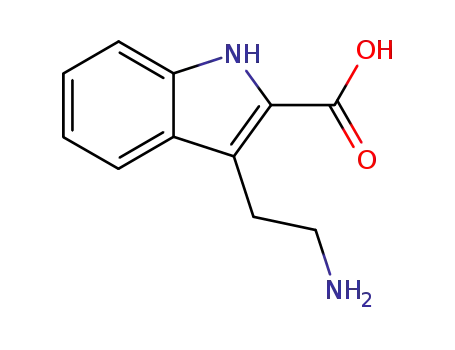 Molecular Structure of 5956-86-5 (1H-Indole-2-carboxylic acid, 3-(2-aminoethyl)-)