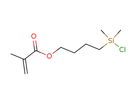 Molecular Structure of 70761-36-3 (2-Propenoic acid, 2-methyl-, 4-(chlorodimethylsilyl)butyl ester)
