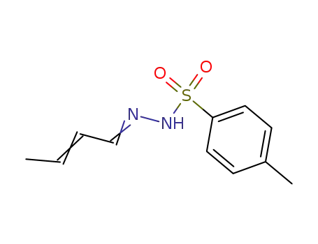 Molecular Structure of 17336-63-9 (Benzenesulfonic acid,4-methyl-, 2-(2-buten-1-ylidene)hydrazide)