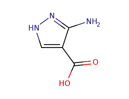 Molecular Structure of 41680-34-6 (3-Aminopyrazole-4-carboxylic acid)